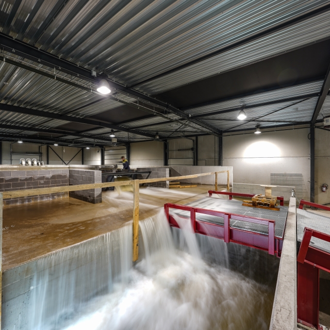 Bassin d'essais rupture digues SPW