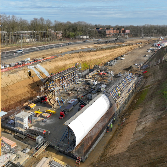 Travaux en cours sur l'échangeur